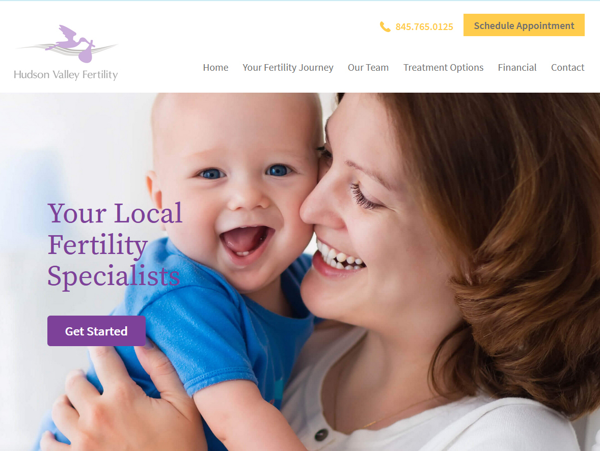 Website of previous client Hudson Valley Fertility